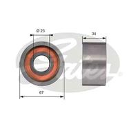 Timing belt tensioner pulley Metal T41178 GATES for RENAULT FIAT OPEL CITROËN