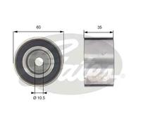 GATES T42039 Timing belt deflection pulley