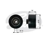GATES T42065 Timing belt deflection pulley