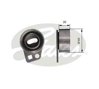Timing belt tensioner pulley T41275 GATES for ROVER HONDA LAND ROVER MG