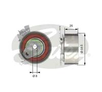 GATES T43106 Timing belt tensioner pulley