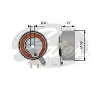 Timing belt tensioner pulley T43139 GATES for RENAULT VOLVO