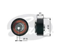 Timing belt tensioner pulley T43228 GATES for LADA GRANTA Estate