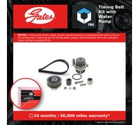Timing Belt & Water Pump Kit fits AUDI A4 B7 2.0 04 to 09 Set Gates Quality New