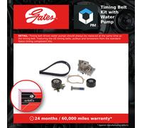 Timing Belt & Water Pump Kit fits FORD FOCUS Mk2 TDCi 2.0D 04 to 12 Set Gates