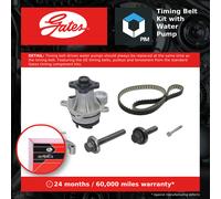 Timing Belt & Water Pump Kit fits FORD TRANSIT V363 2.0D 2016 on Set Gates New