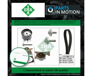 Timing Belt & Water Pump Kit fits NISSAN CUBE Z12 1.5D 2009 on Set INA Quality