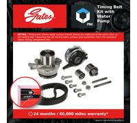 Timing Belt & Water Pump Kit fits VW CC 358 2.0D 15 to 16 Set Gates VOLKSWAGEN