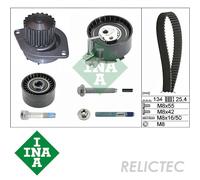 Timing Belt & Water Pump Kit fits CITROEN BERLINGO 1.6 2000 on Set INA 0816E0