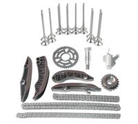 Timing Chain Kit+16*Engine Valves N47D20A For E90 E91 E92 E93 F30 F31 F34 F32 F82 F33 F36 F07 F10 E84 E83 F15 F85 belt idler
