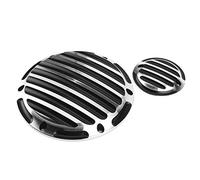 Timing Cover, Motorcycle Derby Trimmer Clutch Side Cover Engine Timing Cap Engine Chain Black Plating Fit for Touring FLD FXD XL883 96-13