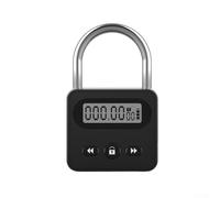 Timing Padlock with LCD Display, 999-Hour Countdown Timer, USB Rechargeable Metal Lock for Time Management and Self-Control