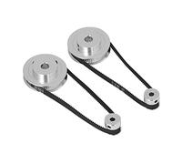 Timing Pulley and Belt Set for 3D Printer (20t 5mm(0.2in) Plus 60t | Aluminum alloy construction, Reinforced rubber belt, Ideal for milling machines, Reliable transmission, User-friendly