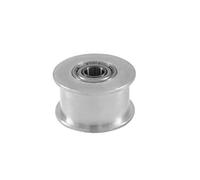 Timing Pulley,Idler Pulley,5M Idler Pulley Without Teeth, Bore 5/6/8/10/12/15mm, Tension Belt Wheel No Teeth, 16/21mm Belt Width, with Bearing, Accurate Size(Width 16mm Bore 10mm)