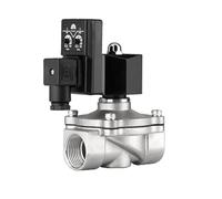 Timing Solenoid Valve AC220V DC24V Stainless Steel Solenoid Valve Time Control Solenoid Valve Suitable for Liquid Gas(G-220v,DN20)