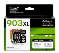 Timink 903XL 903 Ink Cartridges for HP 903XL Ink Cartridges for HP Officejet 6950 6960 Compatible with Officejet Pro 6960 6970 6961 6974 6975 Inkjet Printer (1Black 1Cyan 1Magenta 1Yellow, 4-Pack)