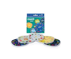 TIMIO Disc Set # 3: 5 Audio Discs for the TIMIO Player | Learn 12 Fairy Tales Vol. 1, the Time, Vegetables, Alphabet A-L, Alphabet M-Z | 8 Languages included | Learning Toy from 2 - 6 years