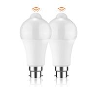 TIMIOTC Smart Light Bulb - 2 Pack 12W B22 PIR Motion Sensor Light Bulbs Auto On/Off LED Smart Life Bulb for Stairs Garage Basement Corridor Yard Patio (Cool White 6000K), Z-4341035