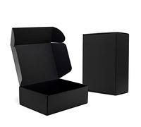 Timirog 12x9x4" Black Shipping Boxes - 20 Pack Corrugated Cardboard Mailing Box for Small Business, Tab Locking Literature Mailer Packaging Supplies for Packing Book Gifts Craft