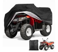 Timisea ATV Tarpaulin Vehicle Cover Waterproof Cover Durable for All Weather Quad 4 Wheel Cover Winterproof Dust Rain UV Protection Black 210 x 120 x 115 cm