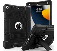 TIMISM Case for iPad 9th Generation/iPad 8th Generation/iPad 7th Generation, Slim Hard Heavy Duty Shockproof Protective Case with Kickstand for iPad 10.2 inch 2021/2020/2019, Black