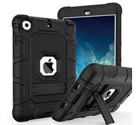 TIMISM Case with Sturdy Kickstand, 3 in 1 Heavy Duty Shockproof Hybrid Three Layer Protective Cover for iPad Mini 1st 2nd 3rd Generation, Black