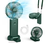 Timiyou Handheld Fan, Portable Hand Held Fan with 3 Speed, Mini Hand Fan 3000mAh Battery Operated, USB Rechargeable Foldable Desk Fan for Travel Camping Home Office