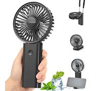 Timiyou Handheld Fan, Portable USB Rechargeable Mini Fan with 3000mAh Battery, 3 Speeds & 90° Adjustable Angle, Foldable Desk Fan for Travel, Camping, Home, Office, Bedroom, Outdoor Desktop Use