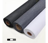 Timizi Fly Screen for Windows 1x25m, Insect Mesh Screen Reusable & Collapsible Mosquito Window Screen for Doors Windows Patio Screen Replace. - Black