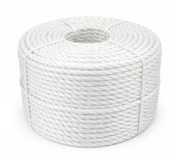 Timko Ropes 10 mm White 3 Strand Twisted Polypropylene Rope X 50 M