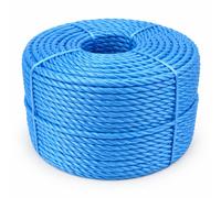 Timko Ropes 6 mm Blue Polypropylene Rope 220 M Coil - 3 Strand Trade & Diy