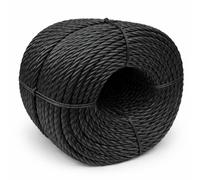Timko Ropes Black Rope Polypropylene Strong Poly General Purpose Rope - 16mm X 220Metres