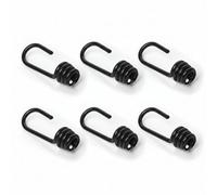 Timko Ropes Pvc Coated Metal Steel Bungee Shock Cord Hook Spiral Wire Hooks End For 8 mm Elastic Rope Strapping Tape (8 mm, 36 Pieces)