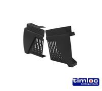 Timloc Dry Fix Verge for Profiled Tile Eaves Closer Pack - Left/Right Pair - Black