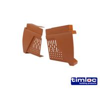 Timloc Dry Fix Verge for Profiled Tile Eaves Closer Pack - Left/Right Pair - Terracotta