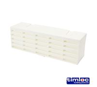 TIMCO Timloc Plastic Airbricks - White - Pack of 20