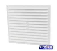 Timloc LOC1212WF Louvre Grille Vent Flyscreen - White - 1212Wf 242 X 242 Bag 1