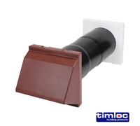 Through Wall Anti Draught 5" 127mm x 358mm Core Drill Air Vent Ventilator Brown Cow For Gas Appliancesl