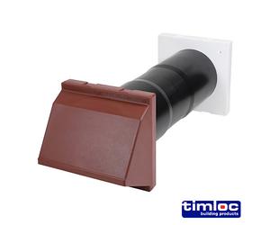 Timloc LOCACV7CBR Aerocore Through-Wall Ventilation Set Cowl And Baffle - Brown - Acv7Cbr 127 X 350 Bag 1