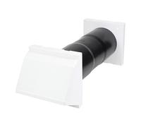 Timloc LOCACV7CWH Aerocore Through Wall Vent Set With Cowl And Baffle - White - Acv7Cwh 127 X 350 Bag 1