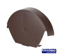Timloc 99112 Brown Dry Fix Verge System for Profiled Roof Tiles-Round Ridge Cap