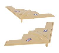 TimMee Air Strike B-2 Stealth Bomber Jets - 2pc Tan Plastic Army Men Airplanes