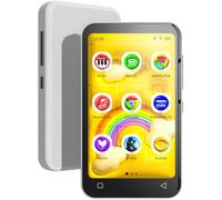 TIMMKOO 16GB Kids MP3 Player with Bluetooth and WiFi, Parental Controls, 4" Music Player with Spotify, Audible Up to 1TB （White）