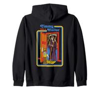 Timmy Grim Reaper Sarcastic Retro Vintage Funny Adult Humor Zip Hoodie