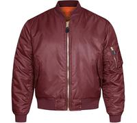 TIMMY'S COLLECTION MA1 Men's Bomber Jacket Windbreak Zip up Mens's Rain Clothing Jacket S to 5XL (UK, Alpha, XXL, Regular, Regular, Wine)