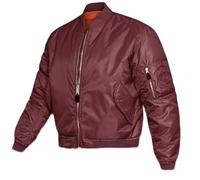 TIMMY'S COLLECTION MA1 Men's Bomber Jacket Windbreak Zip up Mens's Rain Clothing Jacket S to 5XL (UK, Alpha, XL, Regular, Regular, Wine)