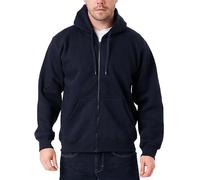 TIMMY'S COLLECTION Mens Full Zip Up Plain Hooded Sweatshirt Hoodie Adult Fleece Zipper Hoody Top UK (UK, Alpha, XL, Regular, Regular, Navy)