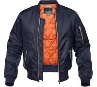 TIMMY'S COLLECTION Mens MA1 Jacket Army Pilot Biker Bomber Combat (UK, Alpha, XL, Regular, Regular, NAVY)