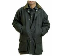 TIMMY'S COLLECTION Men's Stormway Wax JACKET Cotton Padded Rain Waterproof Jacket (UK, Alpha, M, Regular, Regular, OLIVE GREEN)