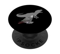 Timneh Grey Parrot with T rex Shadow Bird Lovers PopSockets Adhesive PopGrip